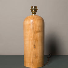 Load image into Gallery viewer, Base di lampada a forma di cilindro in faggio
